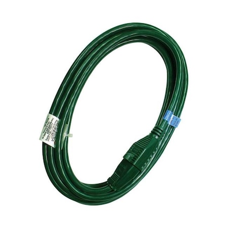 Projex Extension Cord, 16 AWG, Indoor/Outdoor, 16/3, 1 Outlets, Green, PVC, 15 ft 3526167